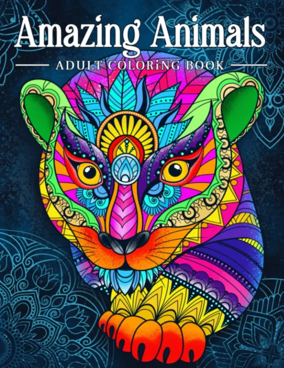 animals adult coloring book